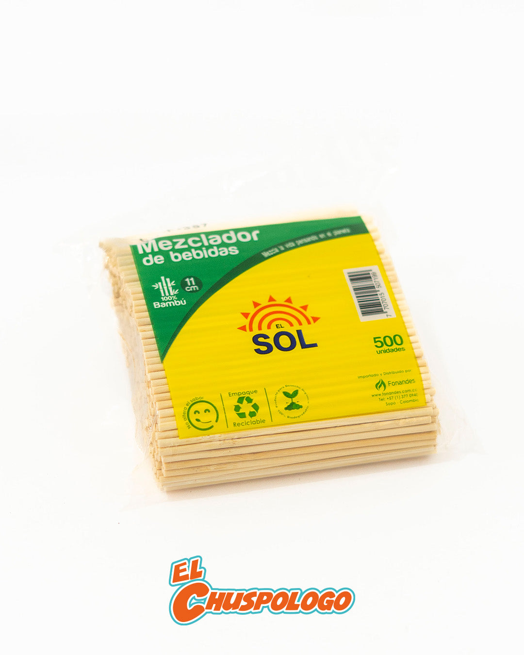 Mezclador de bebidas de madera x500 unidades