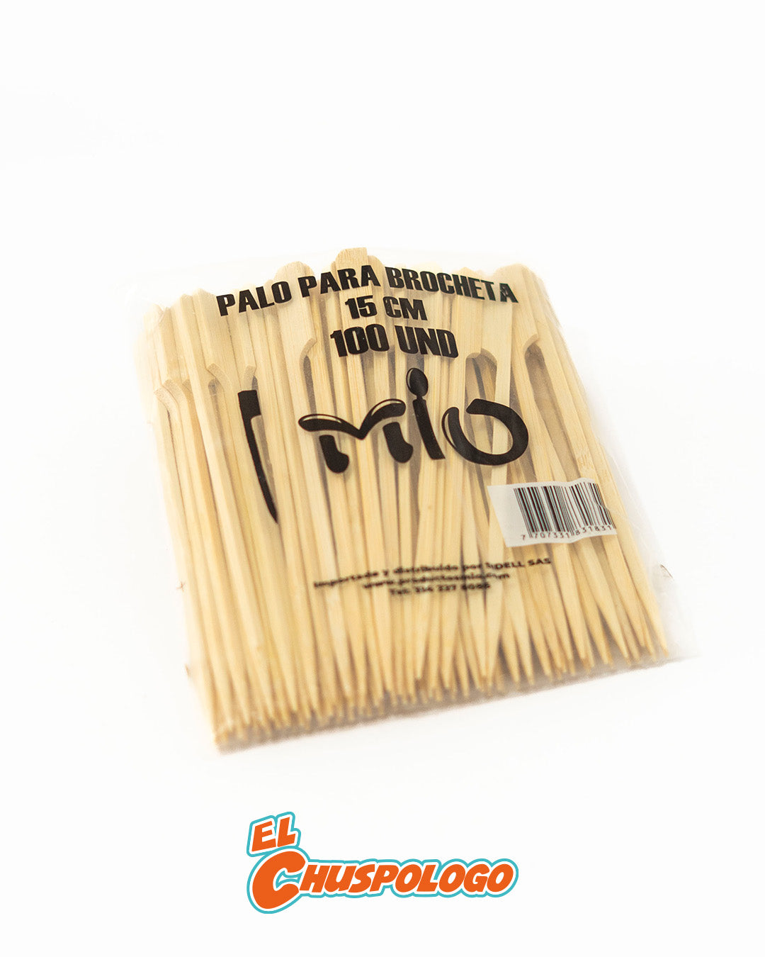 Palo para brocheta 15cm x100 unidades