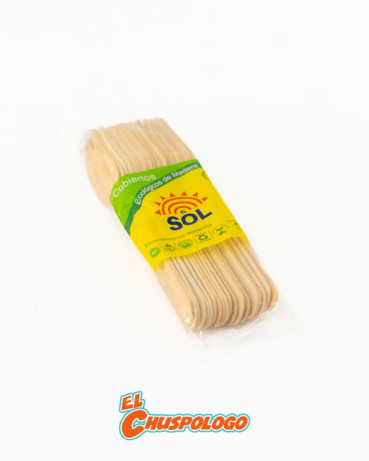 Tenedor madera x20 unidades