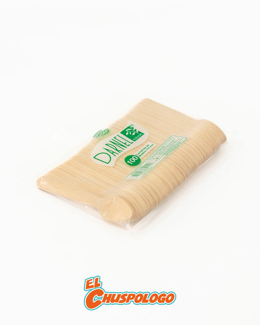 Cucharita de madera x 100 unidades